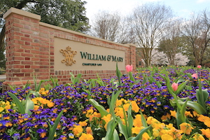 W&M Sign in Spring