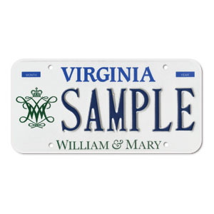 W&M Cypher Virginia License Plate