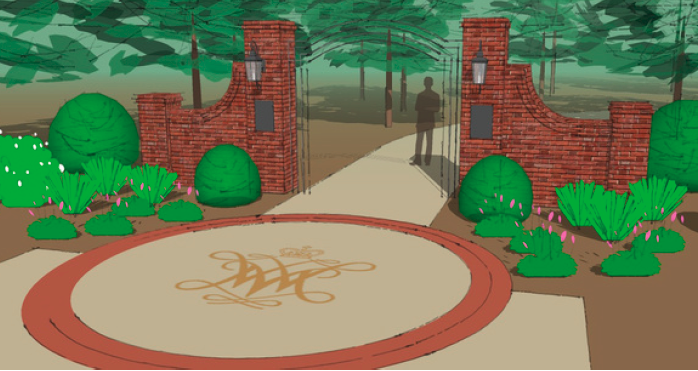 rendering of the entrance gate